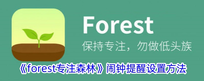 《forest专注森林》闹钟提醒设置方法